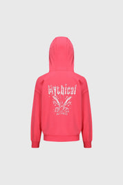 Polerón Niña Oversize Print Coral