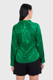 Blusa Mujer Con Textura Verde