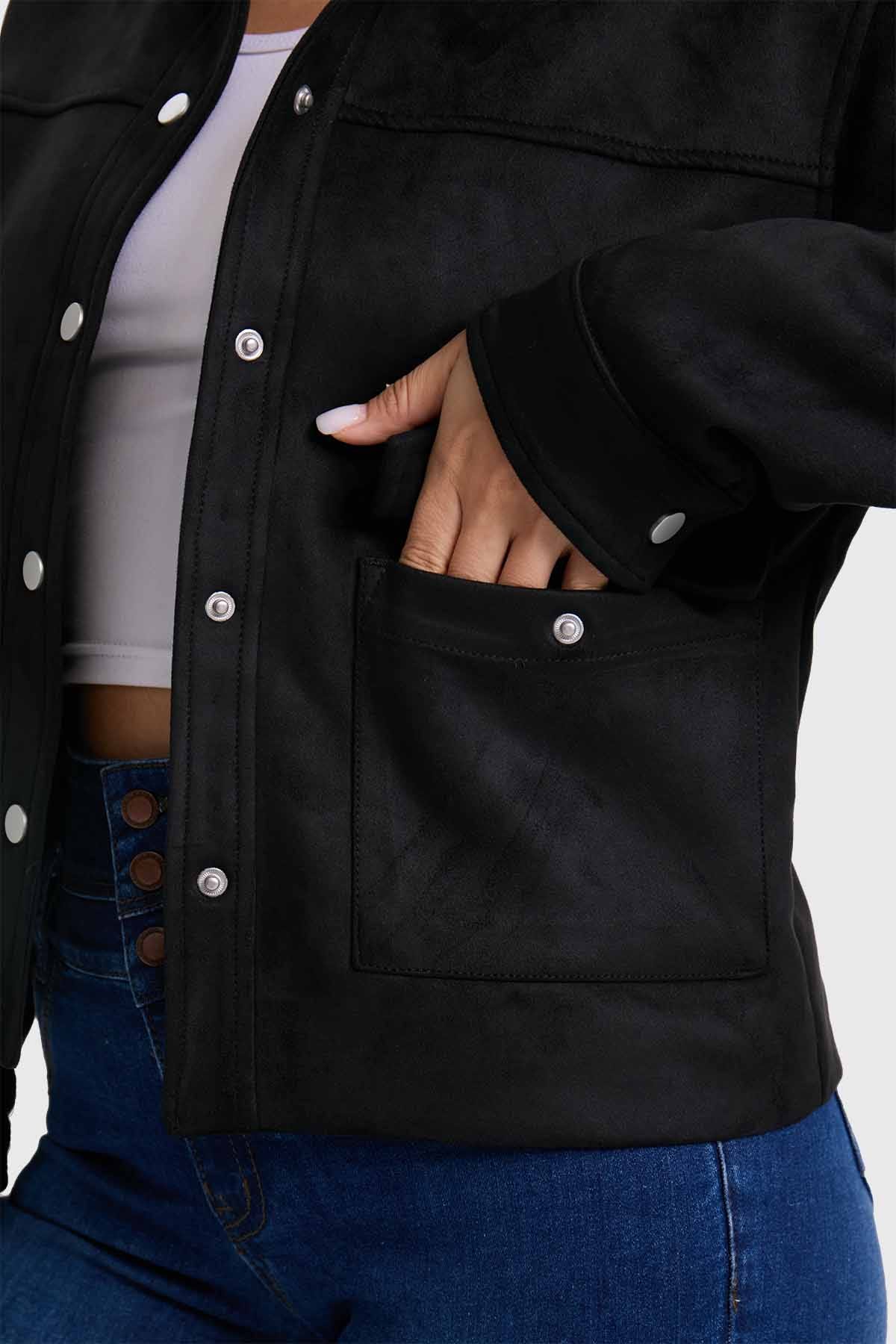 Chaqueta Mujer Corta Negro