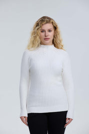 Sweater Mujer Chenille Crudo