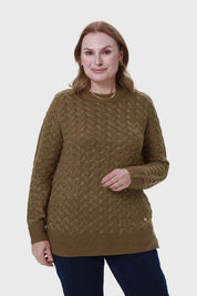 Sweater Mujer Calado Verde