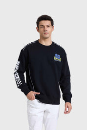 Polerón Hombre Racing Negro