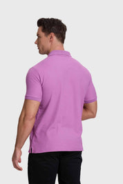 Polera Hombre Piqué Básica Fucsia