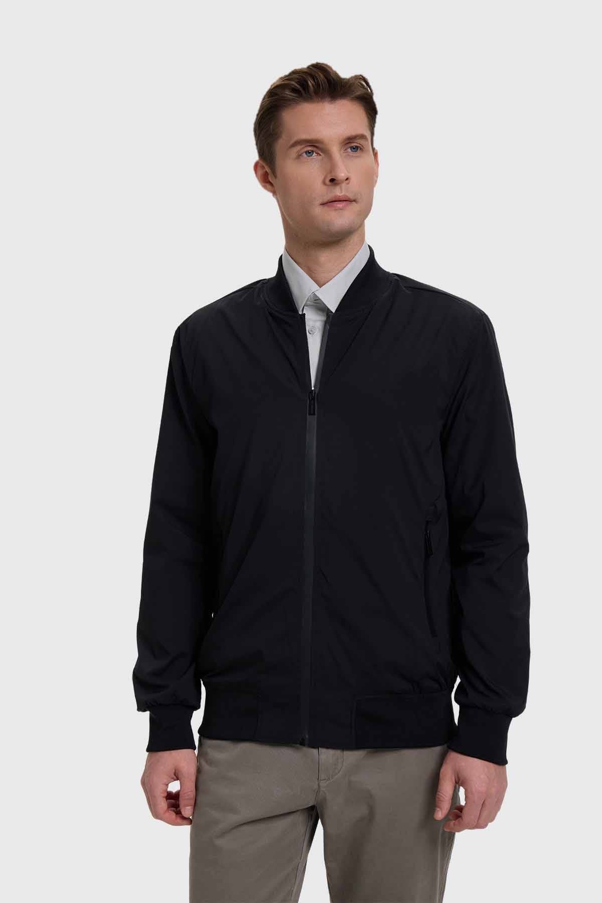 Chaqueta Hombre Bomber Negro