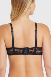 Sostén Mujer Strapless Encaje Negro
