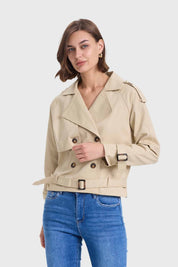 Chaqueta Mujer Trench Beige