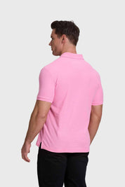 Polera Hombre Piqué Básica Rosado