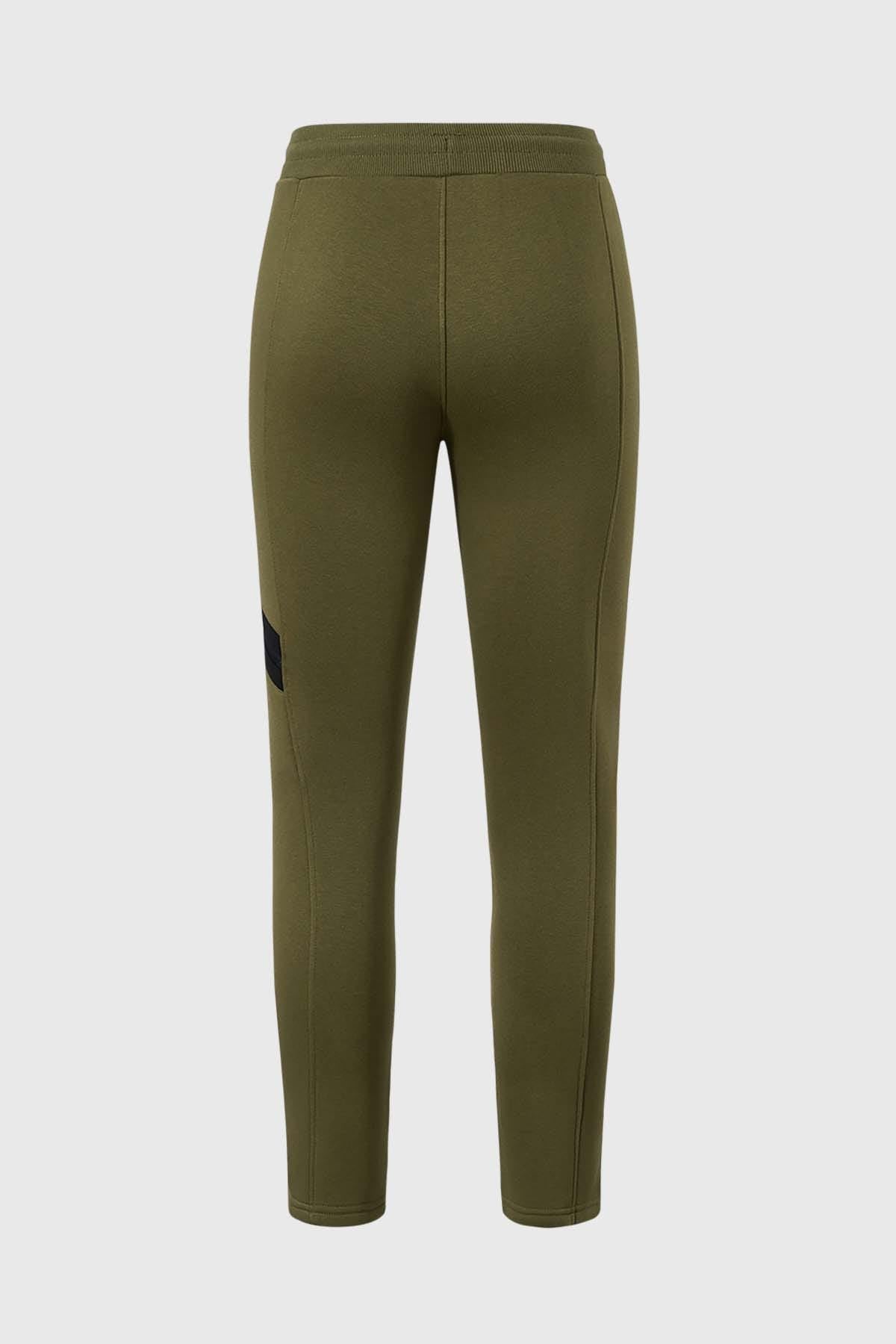Pantalón Buzo Niño Con Cierre Calce Recto Verde