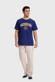Polera Hombre Sports Basket Azul