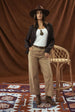Pantalón Mujer Recto Beige