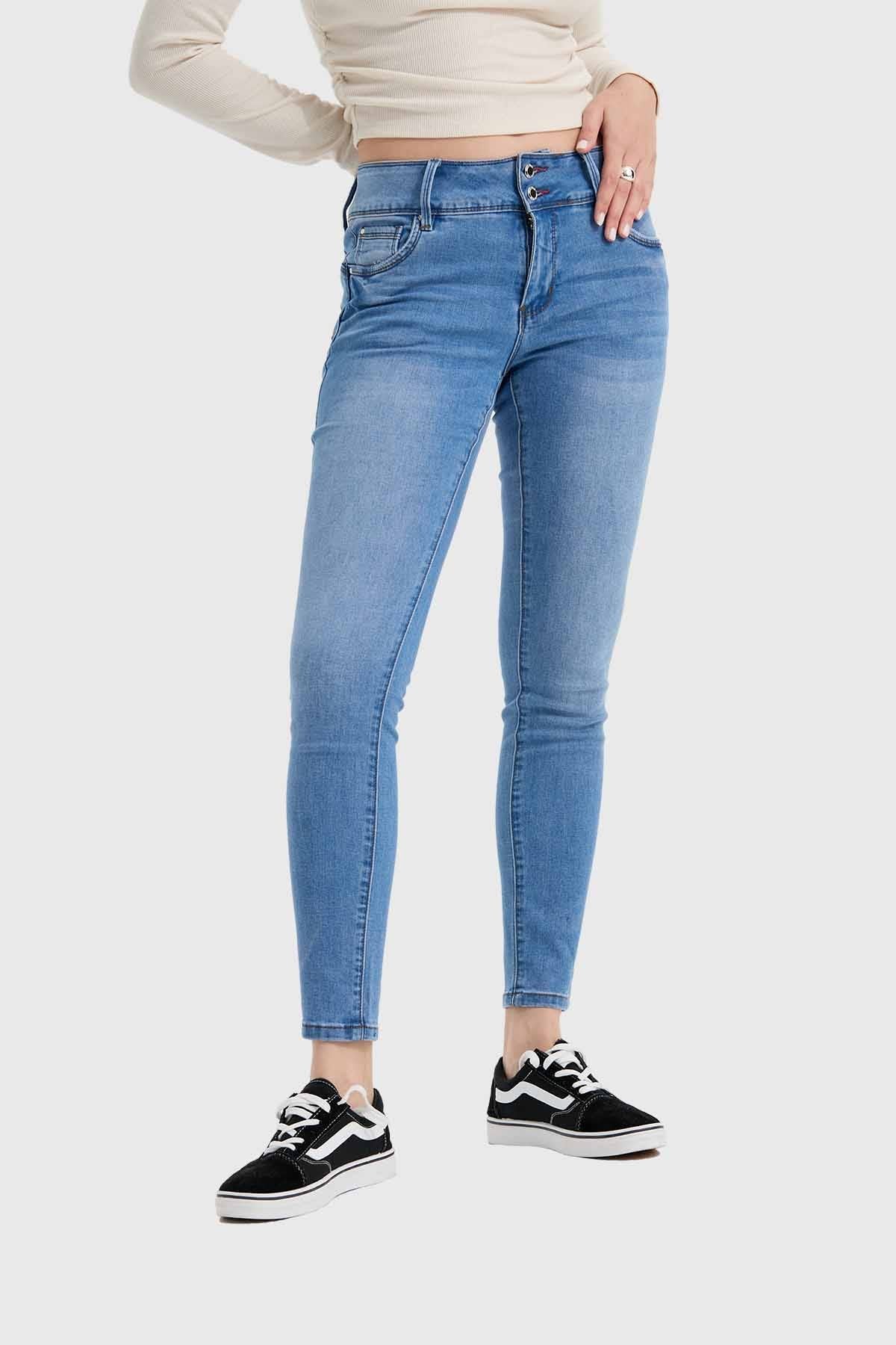 Jeans Mujer Skinny Kim Azul