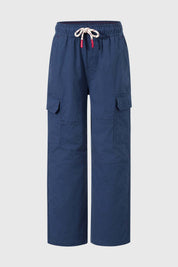 Pantalón Niño Cargo Recto Azul