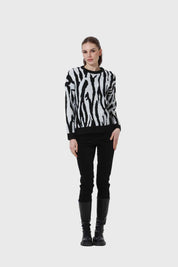 Sweater Mujer Print Negro