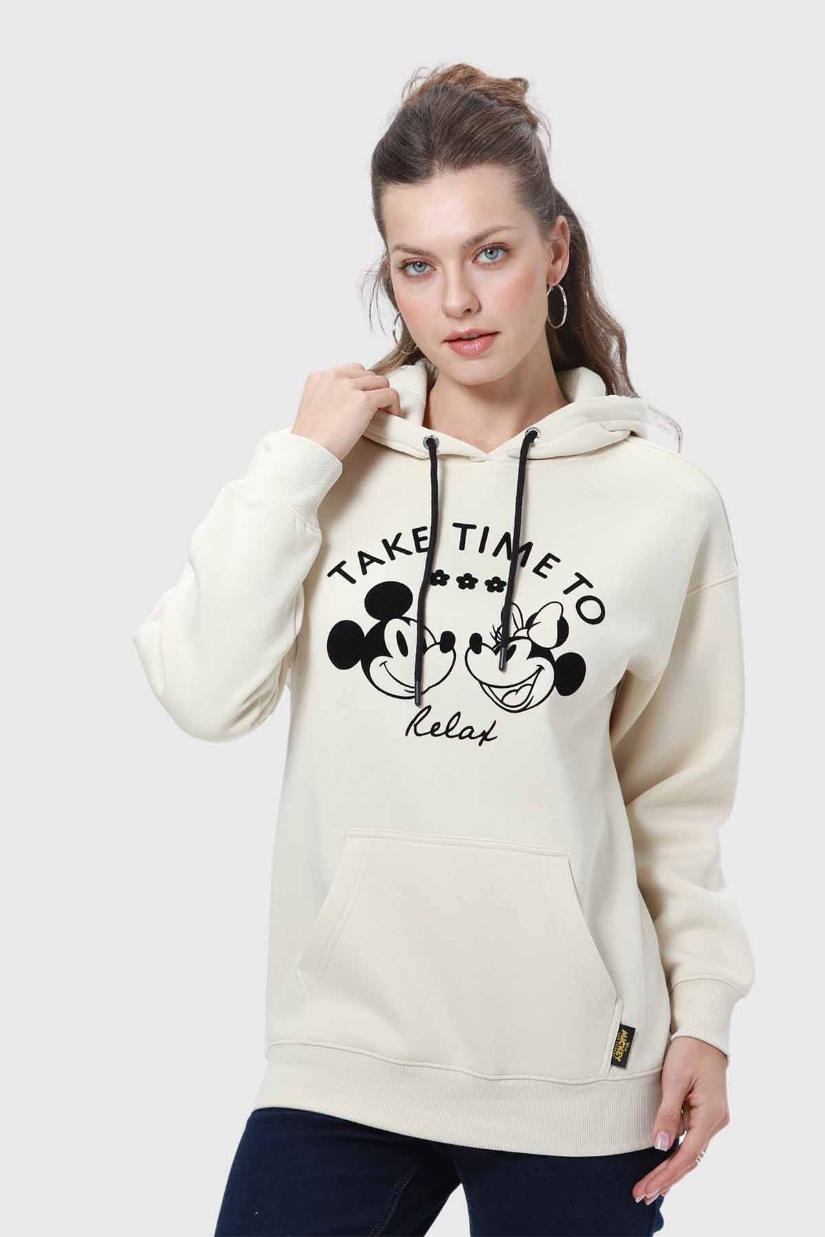 Polerón Mujer Mickey Beige