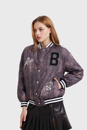 Chaqueta Mujer Bomber Design Negro