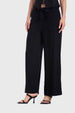 Pantalón Mujer Palazzo Pretina Negro