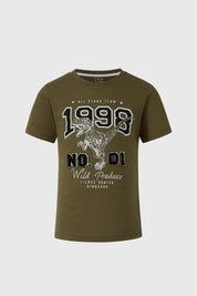 Polera Niño College Dino Verde