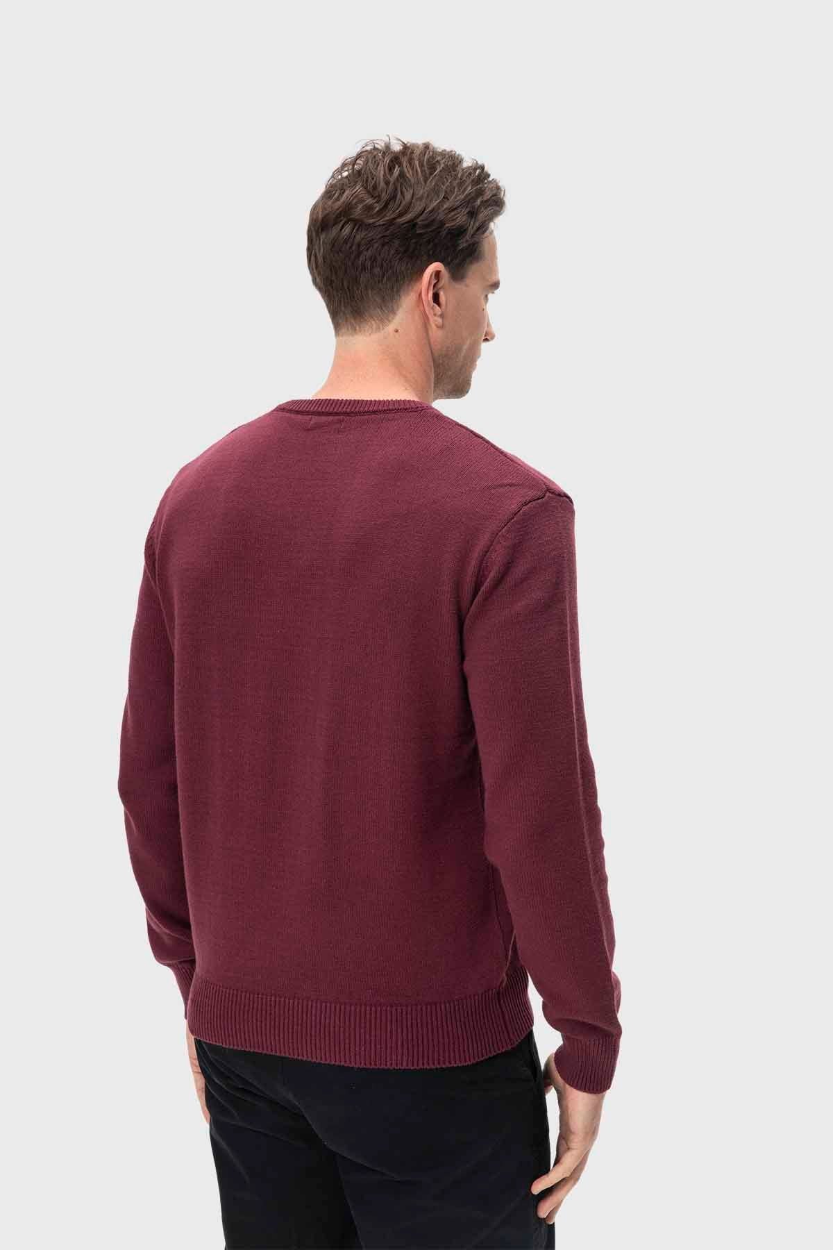 Sweater Hombre Cuello V Básico Azul
