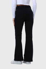 Jeans Mujer Flare Linea Curva Negro