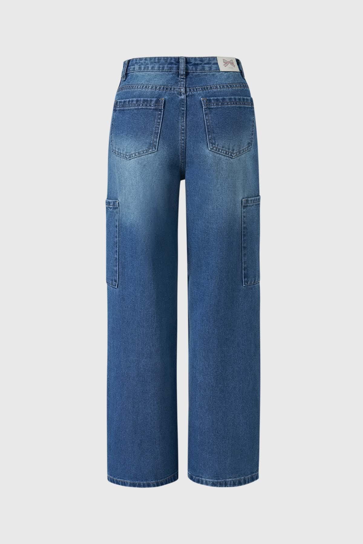 JEANS NIÑA MODA WIDE LEG AZUL CLARO