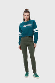 Jeans Mujer Skinny Co Verde