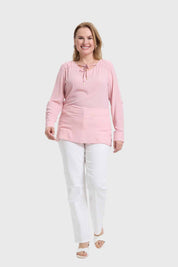 Blusa Mujer Crep Estampada Palo Rosa