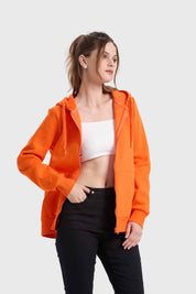 Polerón Mujer Hoodie Naranjo