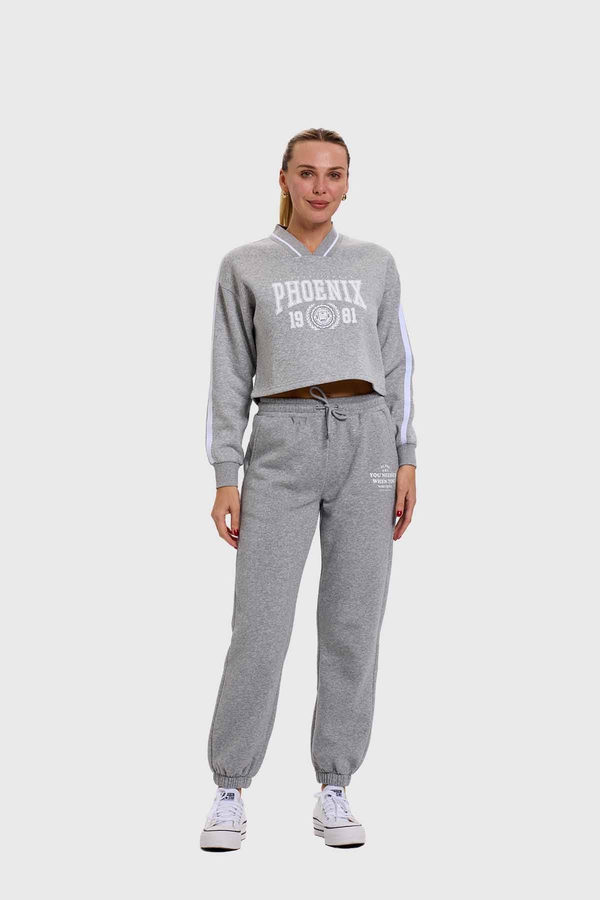 Polerón Mujer Preppy Gris