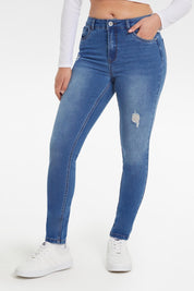 JEANS MUJER SUPER SKINNY LIA AZUL