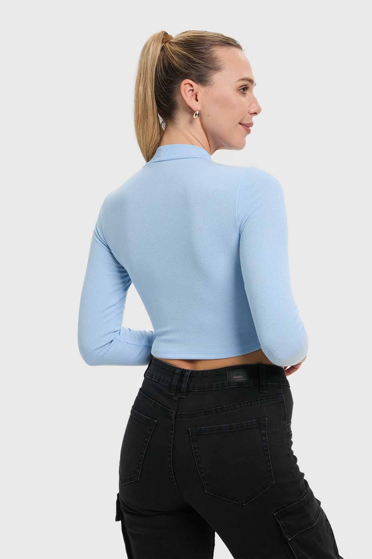 Polera Mujer Beatle Celeste