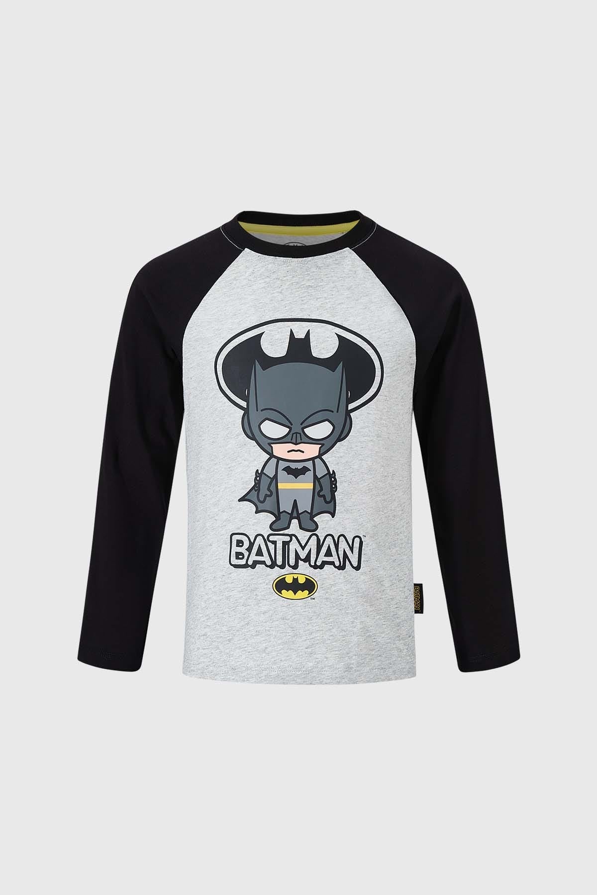 POLERA NIÑO BATMAN GRIS MELANGE