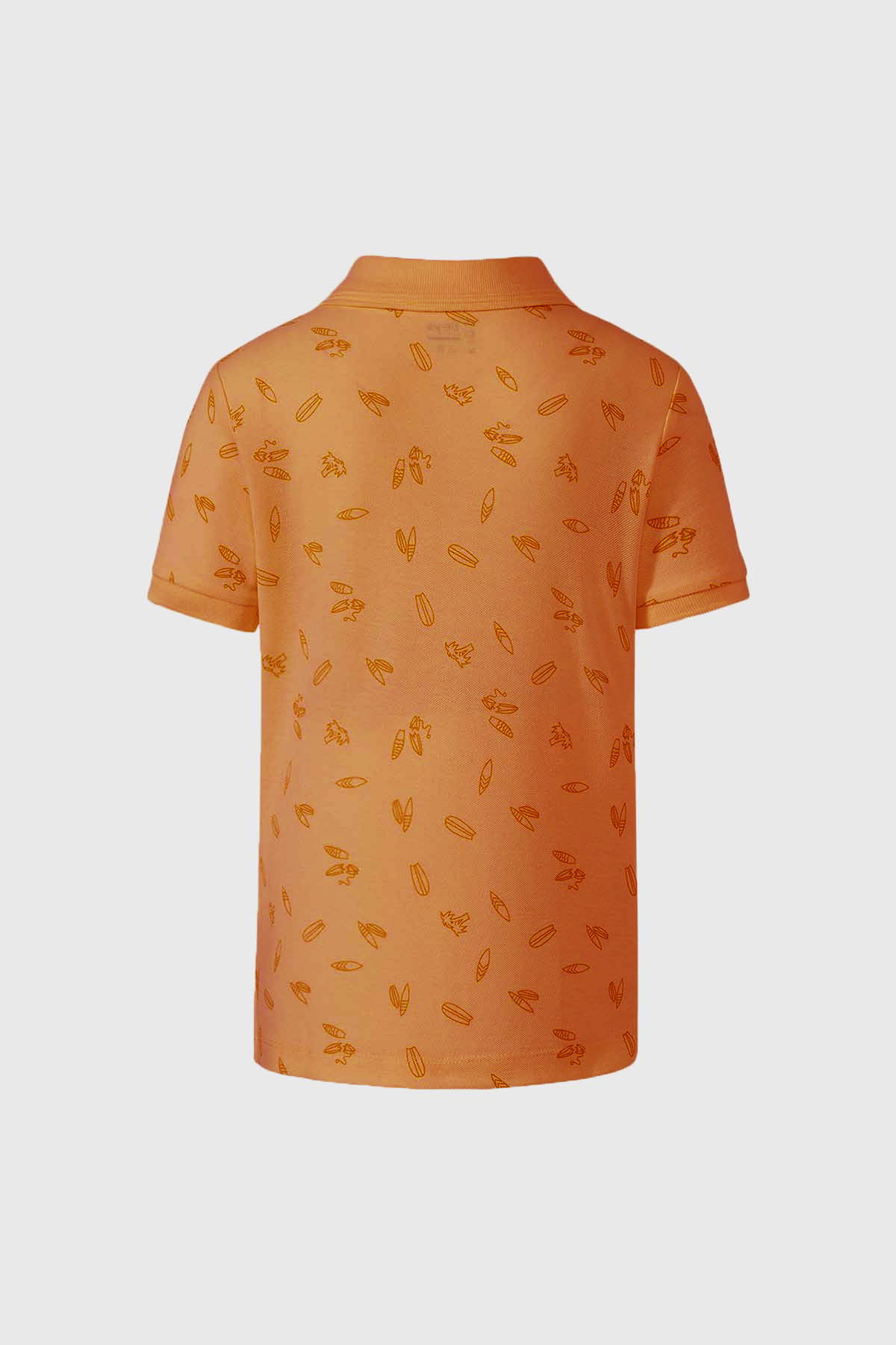 Polera Niño Piqué Print Naranjo