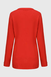 Sweater Mujer Cerrado Rojo