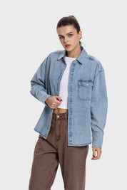 Blusa Mujer Lavado Gravilla Azul