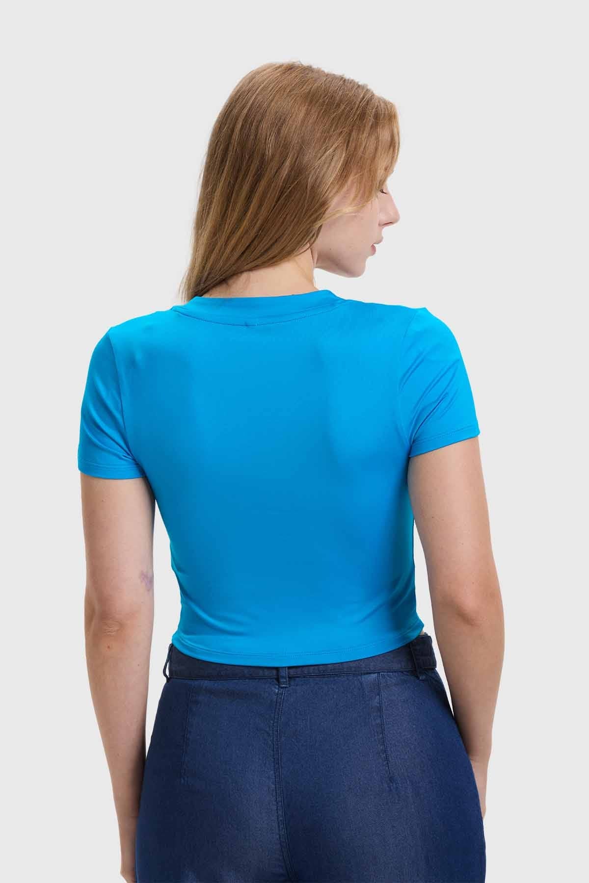 Polera Mujer Argolla Azul