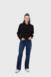 Sweater Mujer Bardot Negro