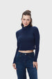 Polera Mujer Rib Azul