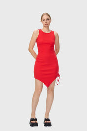 Vestido Mujer Amarras Rojo