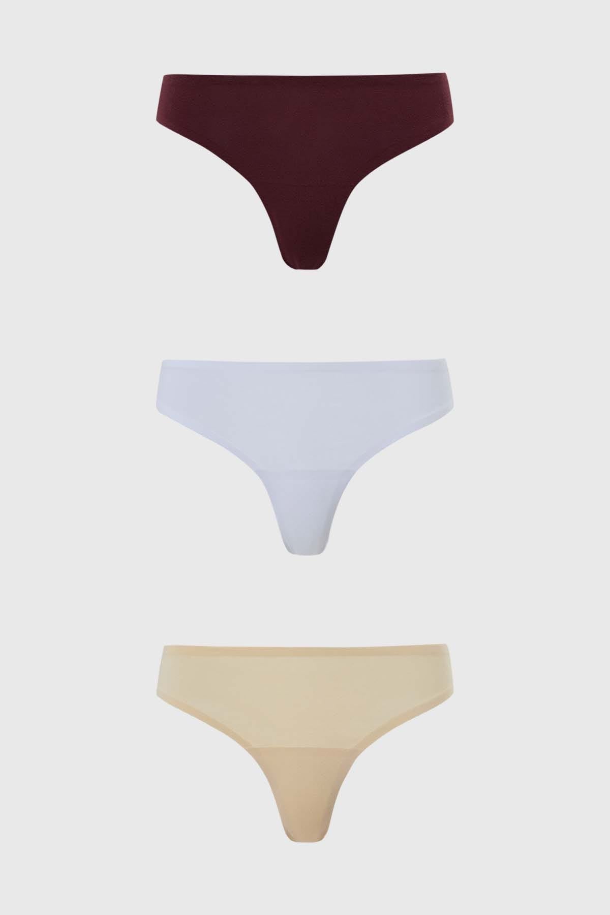 Calzón Mujer Colaless Tripack Algodón Blanco