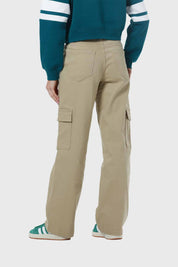 Jeans Mujer Calce Recto Camel