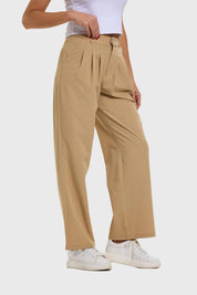 Pantalón Mujer Sastre Pinzas Triple Beige