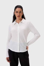 Blusa Mujer Abotonada Blanco