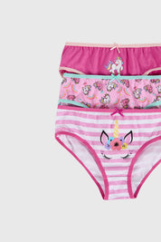 Calzón Niña Tripack Niña Print Fucsia