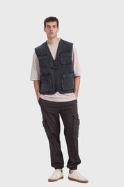 Chaqueta Hombre Cargo Gris