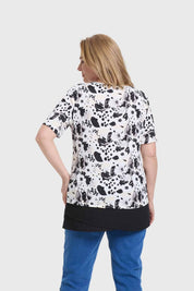 Polera Mujer Con Faldón Negro
