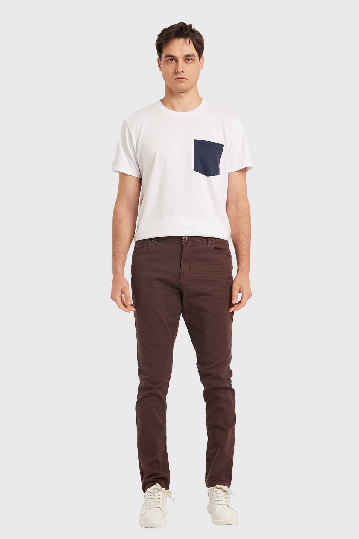 Jeans Hombre Slim Berenjena