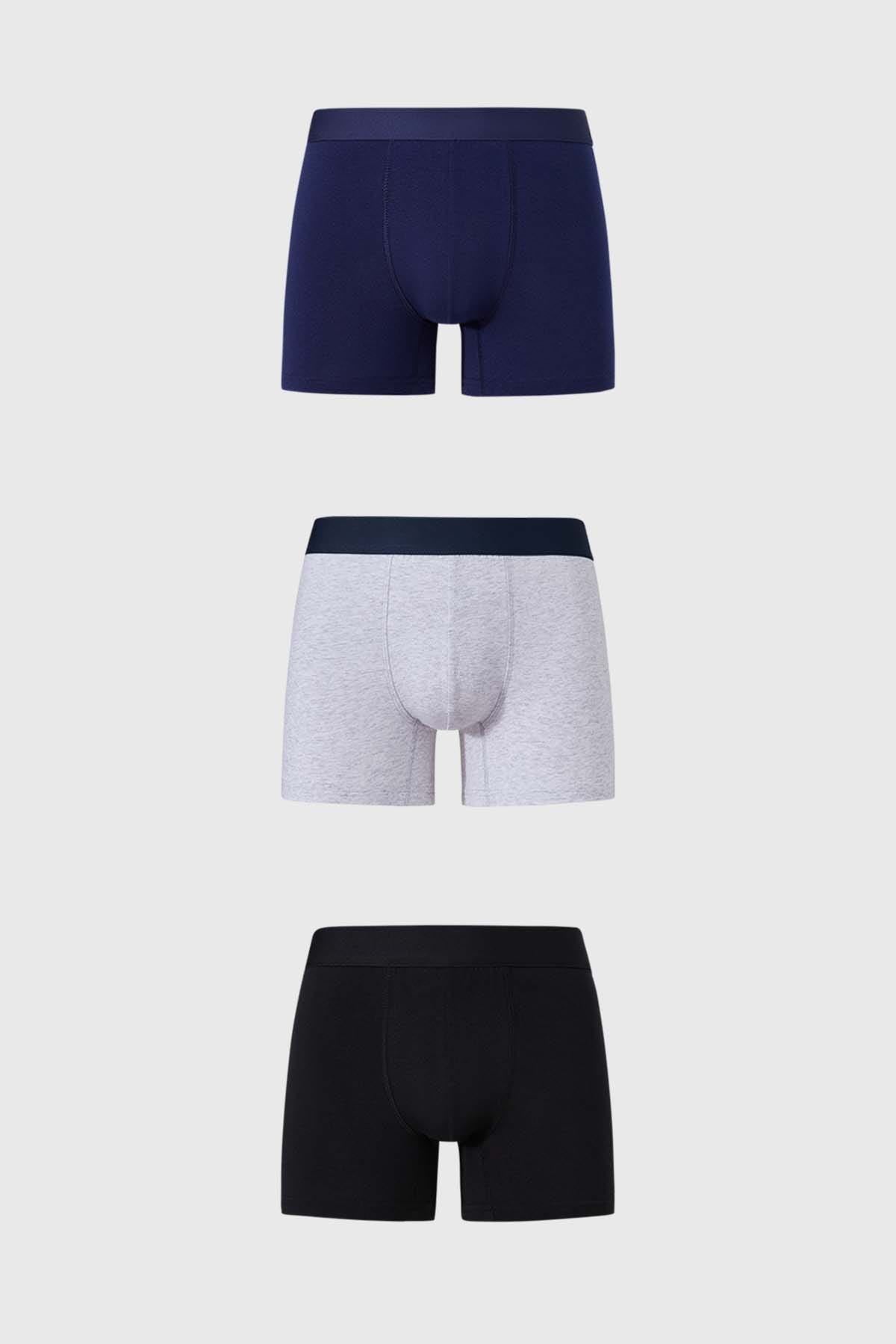 Boxer Hombre Tripack Negro