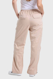 PANTALÓN MUJER RECOGIDO BEIGE CLARO