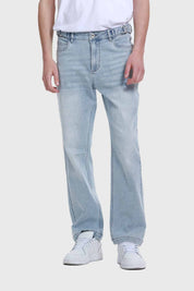 Jeans Hombre Straight Costura Azul