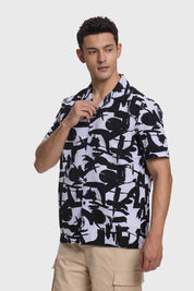 Camisa Hombre Guayabera Print Blanco
